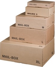 Carton d expédition Mail Box XS L249xP157xH48mm pour lettre maxi marron