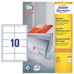 Etiquettes multi-usages 97 x 55 mm boite de 1000 sur 100 feuilles A4