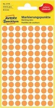 Pastilles adhésives diamètre 8 mm pochette de 416 orange fluo