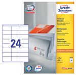 Etiquettes multi-usages 70 x 35 mm boite de 2400 sur 100 feuilles A4