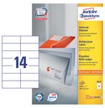 Etiquettes multi-usages 105 x 42,3 mm boite de 1400 sur 100 feuilles A4