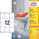 Etiquettes multi-usages 70,0 x 67,7 mm boite de 1200 sur 100 feuilles A4