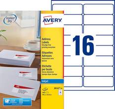 Etiquettes adresse jet d encre 99,1 x 33,9 Boite de 400 sur 25 feuilles A4