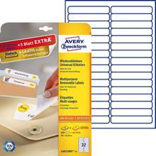 Etiquettes Stick+Lift 96 x 16,9 mm pochette de 960 étiquettes sur 30 feuilles A4 blanc