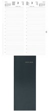 Agenda journalier Long Travers 2025, 140 x 350 mm,noir