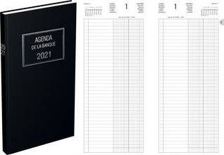 Agenda de La Banque Long 2025 1 volume 768 pages 15x34cm noir