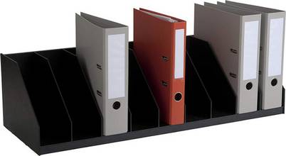 Trieur vertical 9 cases avec séparateurs fixes largeur 80,2cm noir