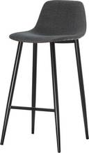 Tabouret de bar MUST hauteur 730mm revêtement 100% polyester gris par 2