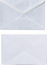 Enveloppes blanche 114x162mm C6 75g gommées par 25 sous film