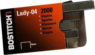 Agrafes Lady-04 pour agrafeuse HP65 4 mm galvanisé boite 2000