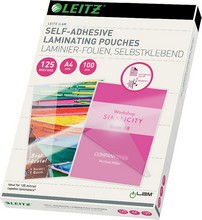 Pochettes plastification Leitz iLAM A4 adhésives brillantes 250 microns 2x125 par 100