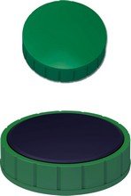Aimant solide diamètre 32 mm force adhésive 800g par 10 vert