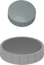 Aimant solide diamètre 32 mm force adhésive 800g par 10 gris