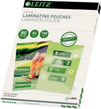Pochettes plastification Leitz iLAM A4 brillantes 160 microns 2x80 par 100