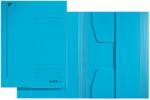 Chemise 3 rabats A5 18,6 x 25 cm carton 320g bleu