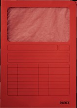 Chemise à fenêtre A4 22x30,7cm 160g rouge