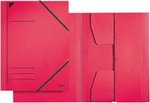 Chemise 3 rabats élastique A4 carton robuste 320 g rouge