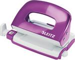 Mini-perforateur en métal Leitz Wow violet 10 feuilles