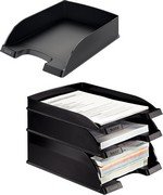 Corbeille à courrier opaque A4 standard Plus noir