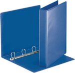 Classeur personnalisable Essentials 4 anneaux A4 bleu dos 50mm