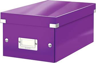 Boite de rangement pour DVD Click & Store WOW violet