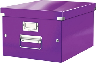 Boite de rangement Click and Store WOW A4 281x369x200mm violet