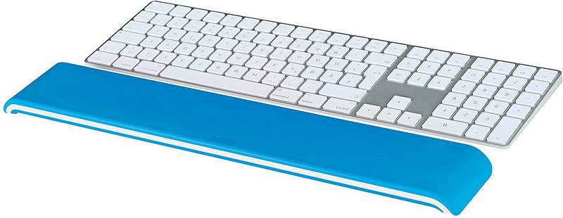 Repose-poignet réglable pour clavier Leitz Ergo WOW blanc/bleu