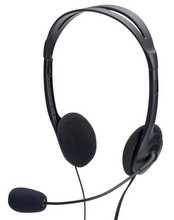 Micro-casque stéréo PC, avec microphone, noir