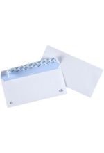 Enveloppes blanches 110x220mm DL 90g auto-adhésives sans fenetre par 500