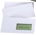 Enveloppes blanches 110x220mm DL 80g ERA Pure fenetre 45x100mm par 40