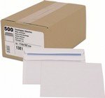 Enveloppes blanches 80g C6 114x162mm autocollante boite de 500