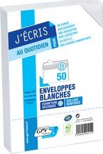 Enveloppes blanches 75g C6 114x162mm auto-adhésive sachet de 50