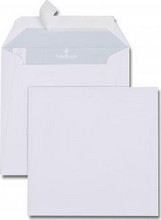 Enveloppes carrées 165x165mm blanche autoadhésive 120g boite de 500