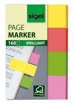 Index repositionnables papier 50x20mm 4 couleurs vives 160pcs