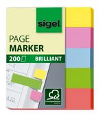 Index repositionnables papier 50x12mm 5 couleurs vives 200pcs