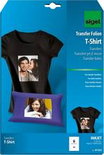 Films transfert T-shirt jet d'encre textiles couleur A4 6 feuilles