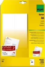 Cartes postales imprimables 105x148mm A6 185g blanc par 80