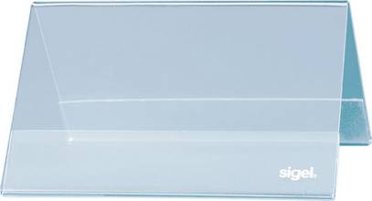 Présentoir de table Chevalet plastique rigide transparent L95mmxH42 par 10