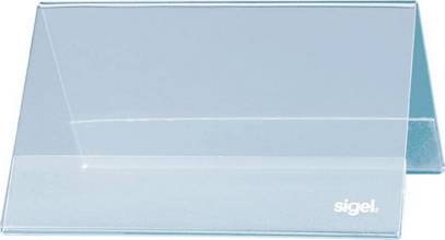 Présentoir de table Chevalet plastique rigide transparent L240mmxH90 par 5