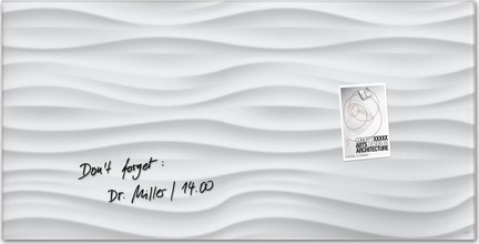 Tableau magnétique en verre Artverum 910x460mm décor 3D White-Wave