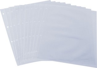 Pochettes transparentes A4 2 vues avec 4 trous pour protège menu A4 à vis par 10