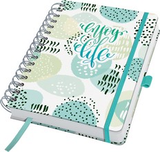 BuJo agenda Jolie Mint Inspiration, avec motif imprimé sur film