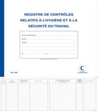 Registre de contrôles relatifs à l'hygiène et à la sécurité du travail A4 20 pages
