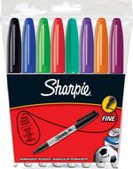 Marqueur permanent Sharpie pointe ogive fine 1mm étui de 8