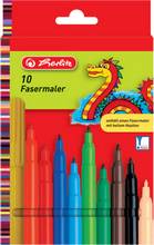 Etui carton de 10 Crayons feutres pointe moyenne couleurs assorties