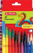 Etui carton de 20 Crayons feutres pointe moyenne couleurs assorties