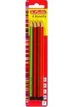 Crayon scolaire en blister de 4, assortis H, HB, B, 2B