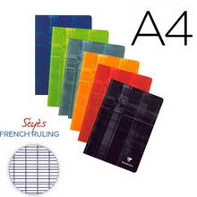 Cahier reliure piqure A4 21x29,7 90g seyes grand carreaux 192 pages