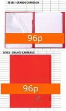 Cahier Koverbook piqué polypro opaque 24x32cm 96pages seyes rouge