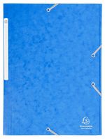 Chemise 3 rabats élastique maxi capacité 350 feuilles A4 carton 425g bleu